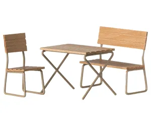 Maileg Garden Table and Bench Mouse Sized SS25: NEW ARRIVAL
