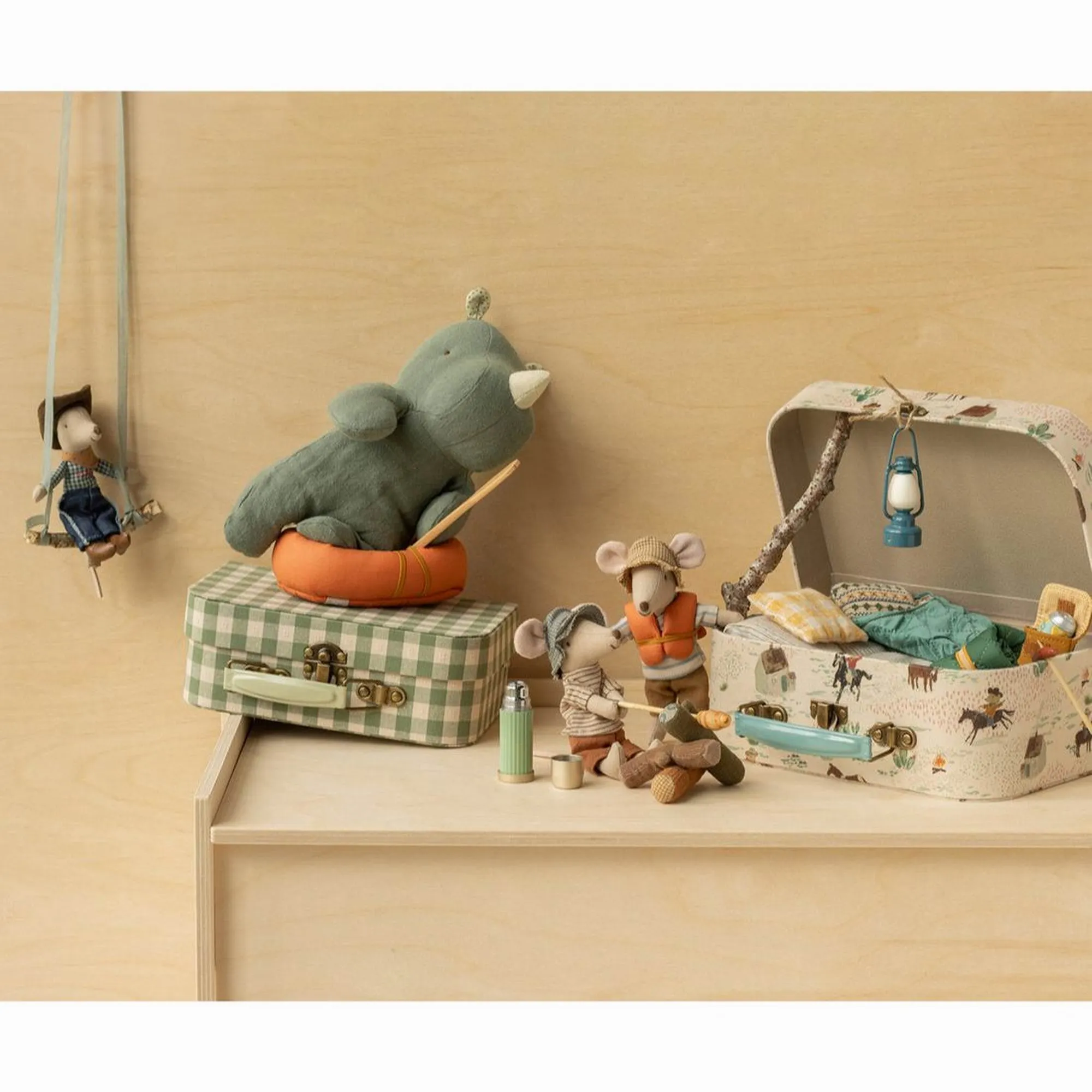 Maileg Hiker Mouse, Big Brother  Thin Stripes