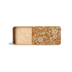 Maileg Metal Box With Sliding Lid Ocher Blossom Flowers FW24 NEW ARRIVAL