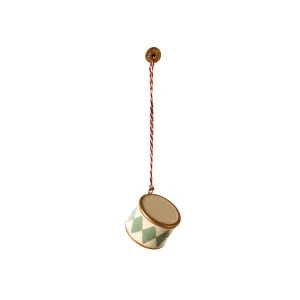 Maileg Metal Drum Ornament Small Mint FW24 NEW ARRIVAL