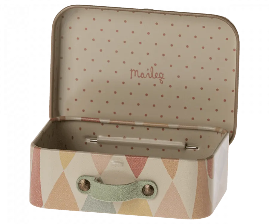 Maileg Micro Suitcase Tin Harlequin 2024 NEW ARRIVAL BACK SOON