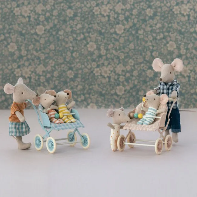 Maileg | Mouse Tricycle Big Sister with Bag Rose