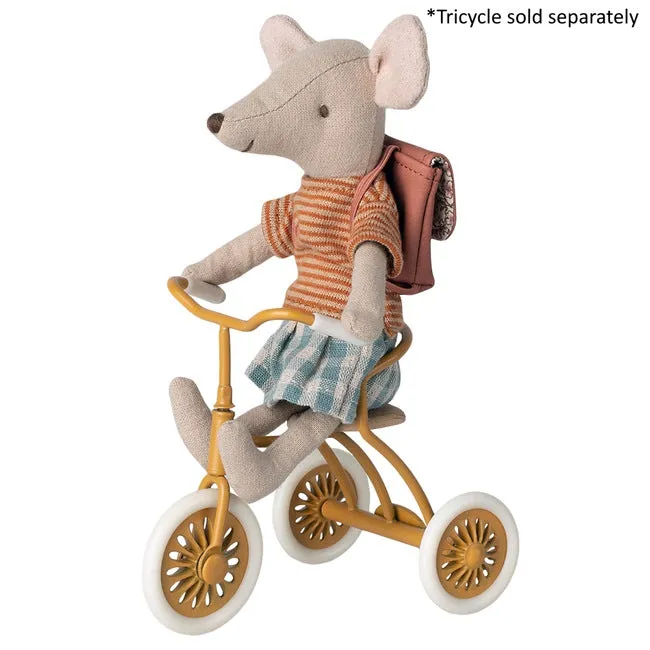 Maileg | Mouse Tricycle Big Sister with Bag Rose