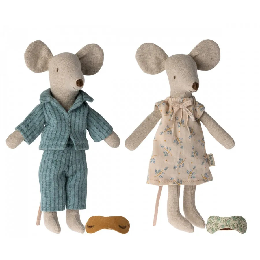 Maileg Mum and Dad Mice in Cigarbox