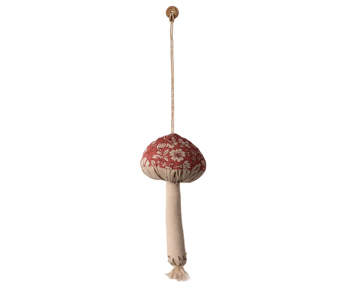Maileg Mushroom Ornament Blossom Red FW24 NEW ARRIVAL