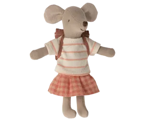 Maileg: Tricycle mouse, Big sister - Coral