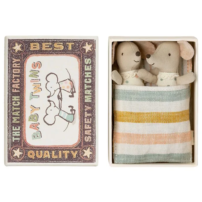 Maileg | Twins Baby Mice in Matchbox