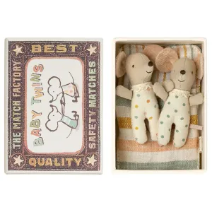 Maileg | Twins Baby Mice in Matchbox