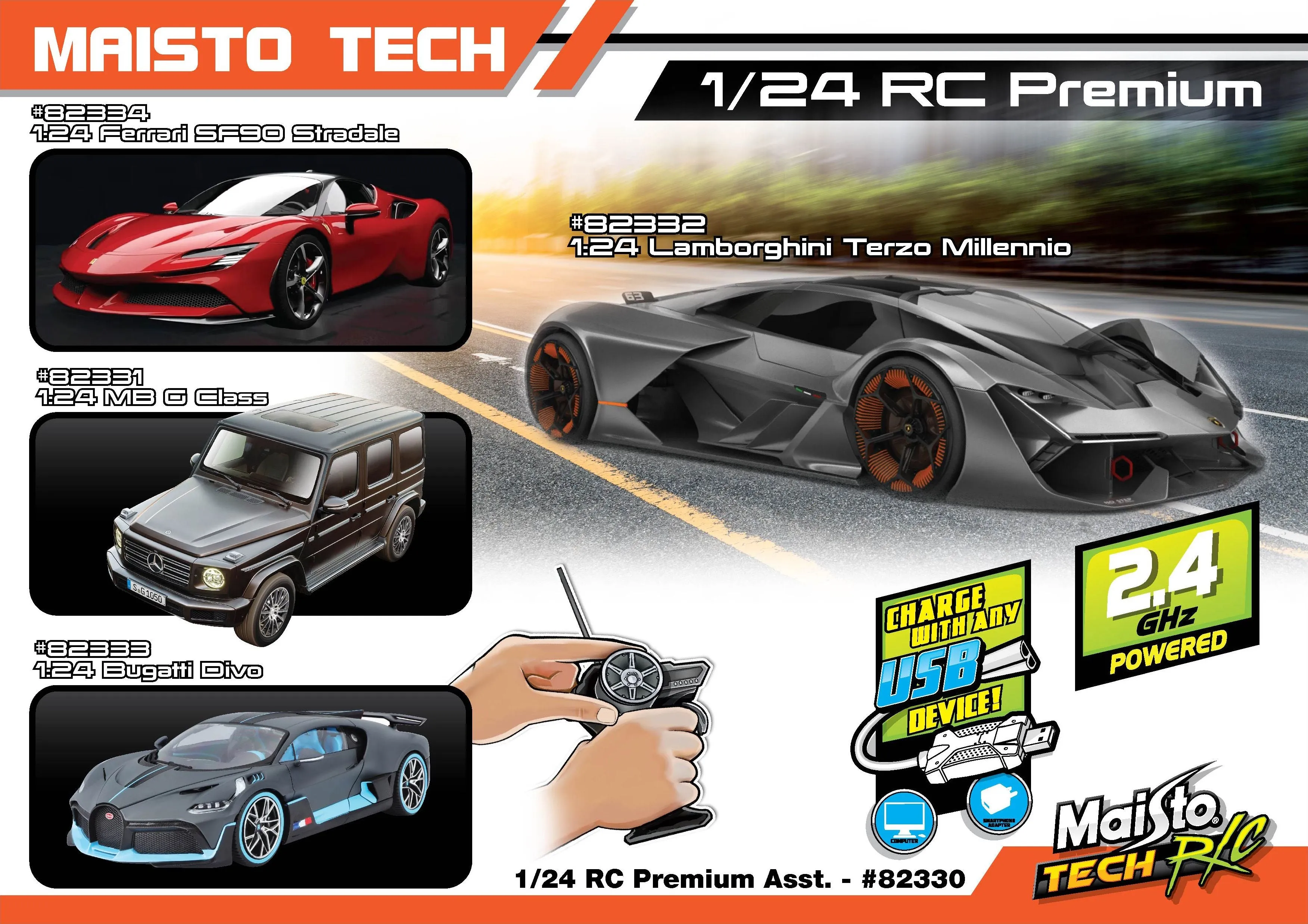 Maisto Tech 2.4Ghz Remote Control Premium Vehicle 1:24 Mercedes-Benz G-Class