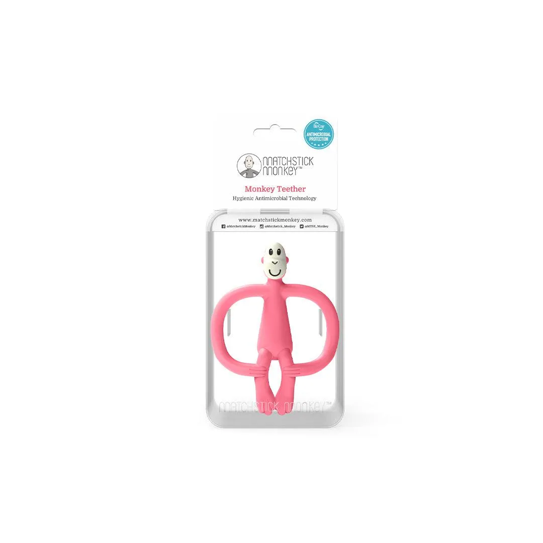 Matchstick Monkey Teether - Pink