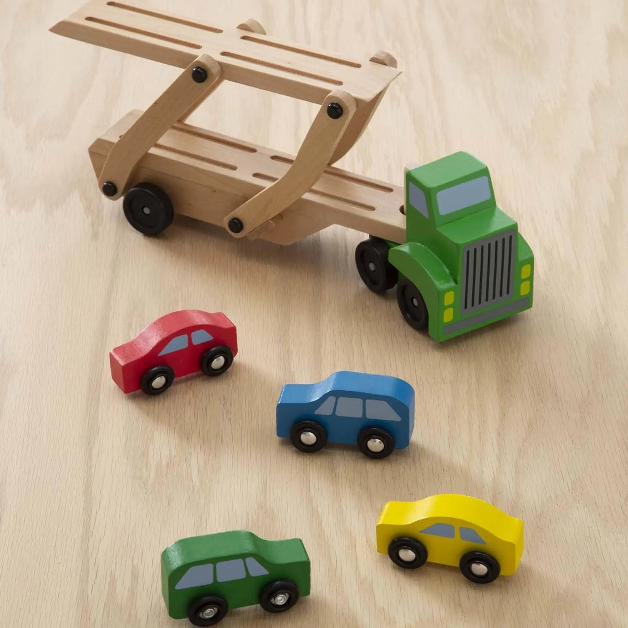 Melissa & Doug 14096 Car Carrier Truck & Cars Wooden Toy Set