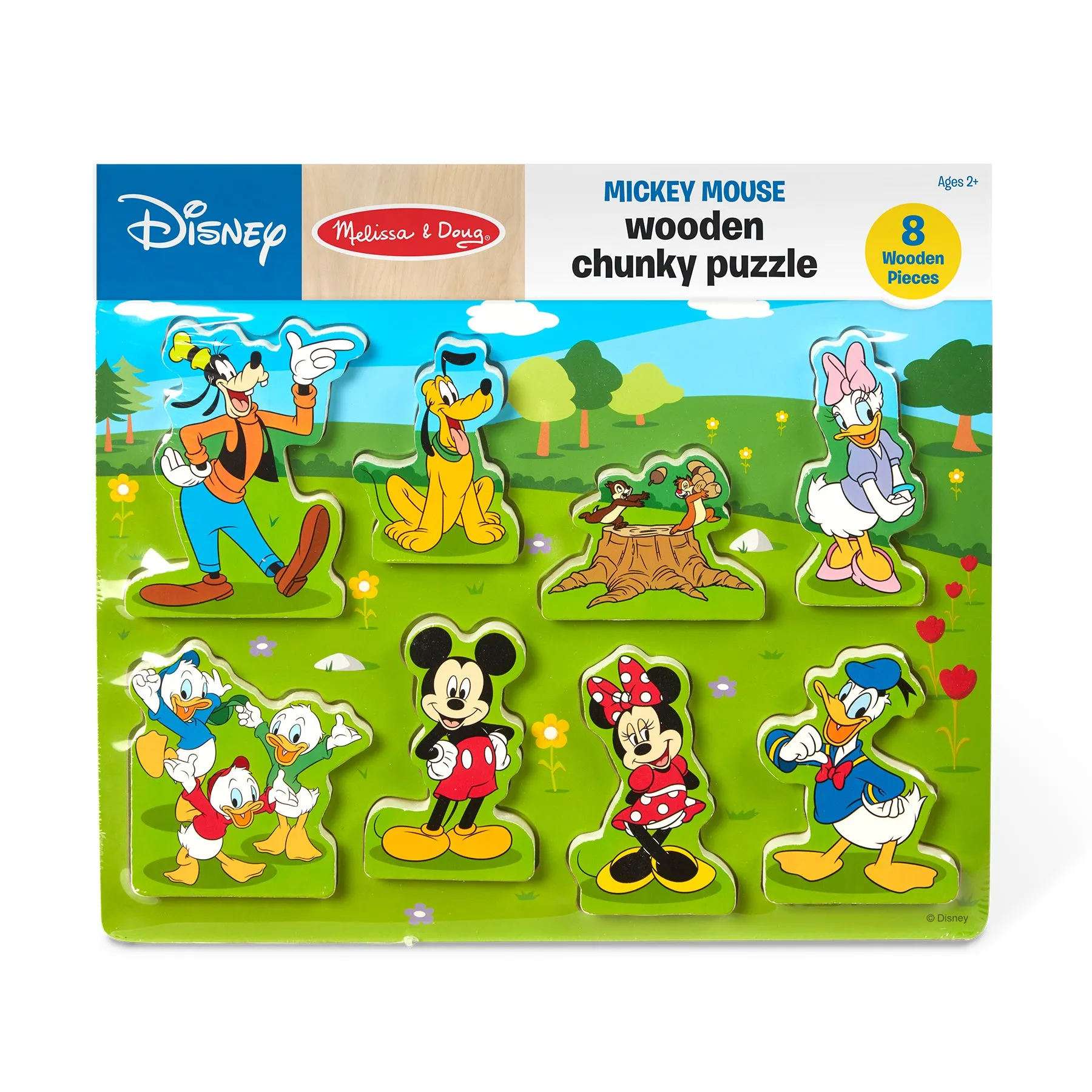 Melissa & Doug Mickey Mouse 8-Piece Wooden Chunky Puzzle