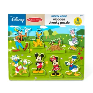 Melissa & Doug Mickey Mouse 8-Piece Wooden Chunky Puzzle