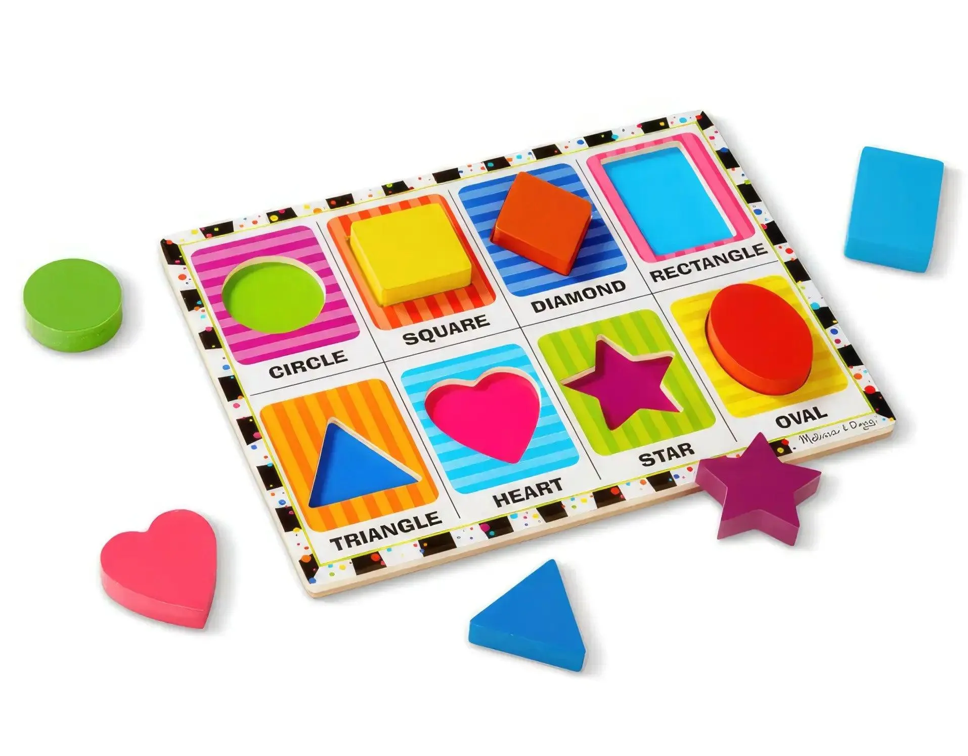 Melissa & Doug Shapes Chunky Puzzle - 8 Pieces