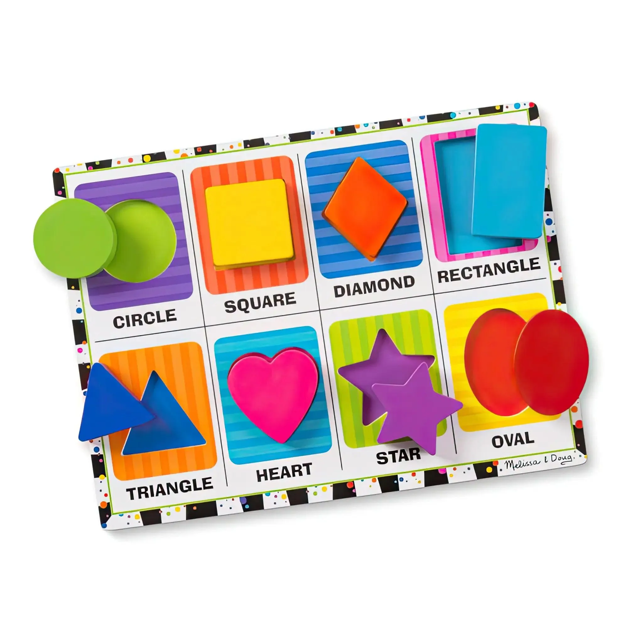 Melissa & Doug Shapes Chunky Puzzle - 8 Pieces
