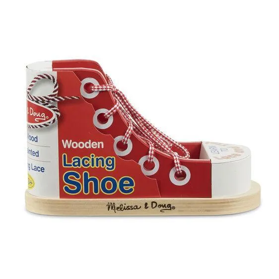Melissa & Doug Wooden Lacing Shoe