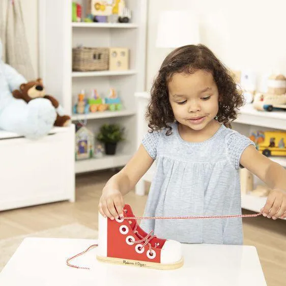 Melissa & Doug Wooden Lacing Shoe