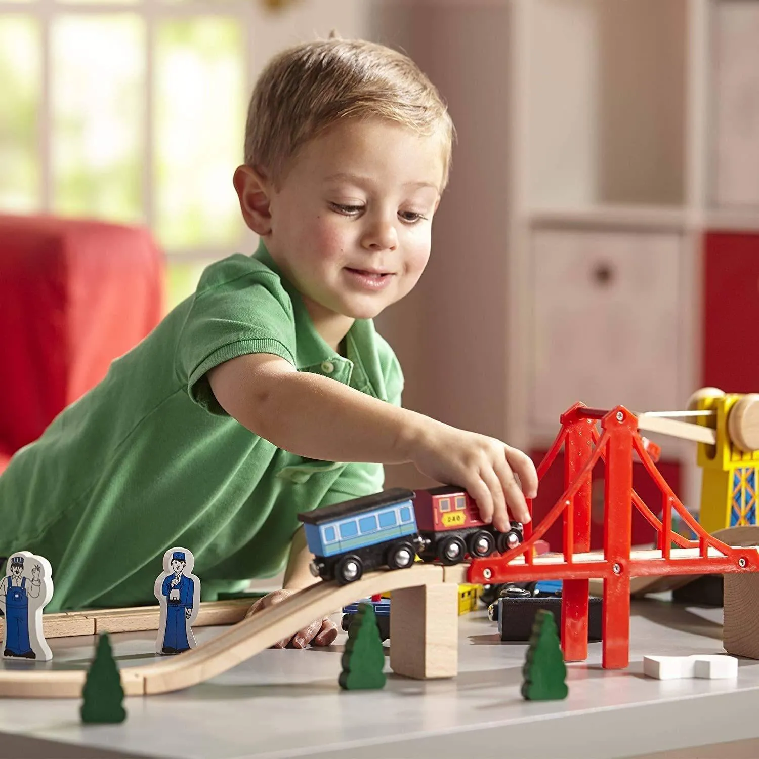 Melissa & Doug Wooden Railway Set 10701