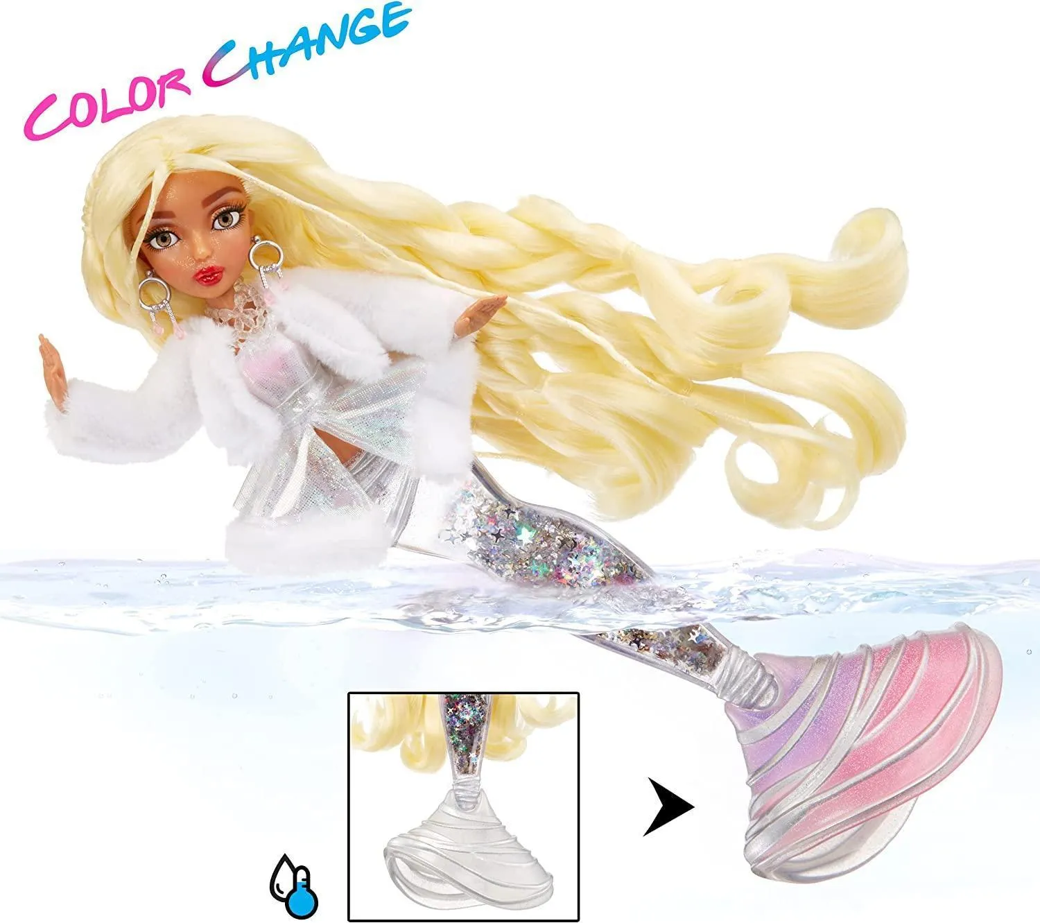 Mermaze Mermaidz Winter Waves Colour Change Fashion Doll - Gwen