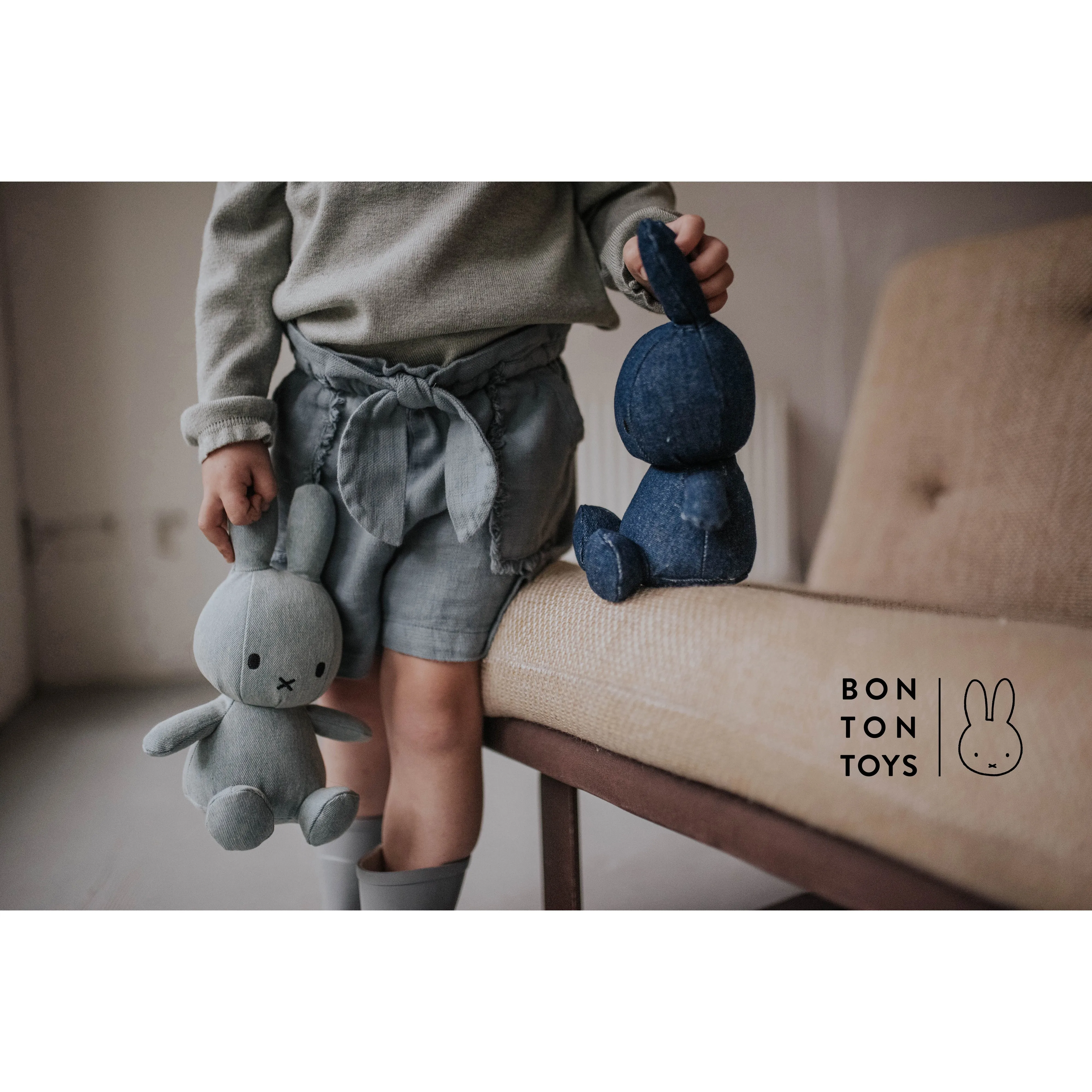 Miffy Sitting Mid Wash Denim - 33cm