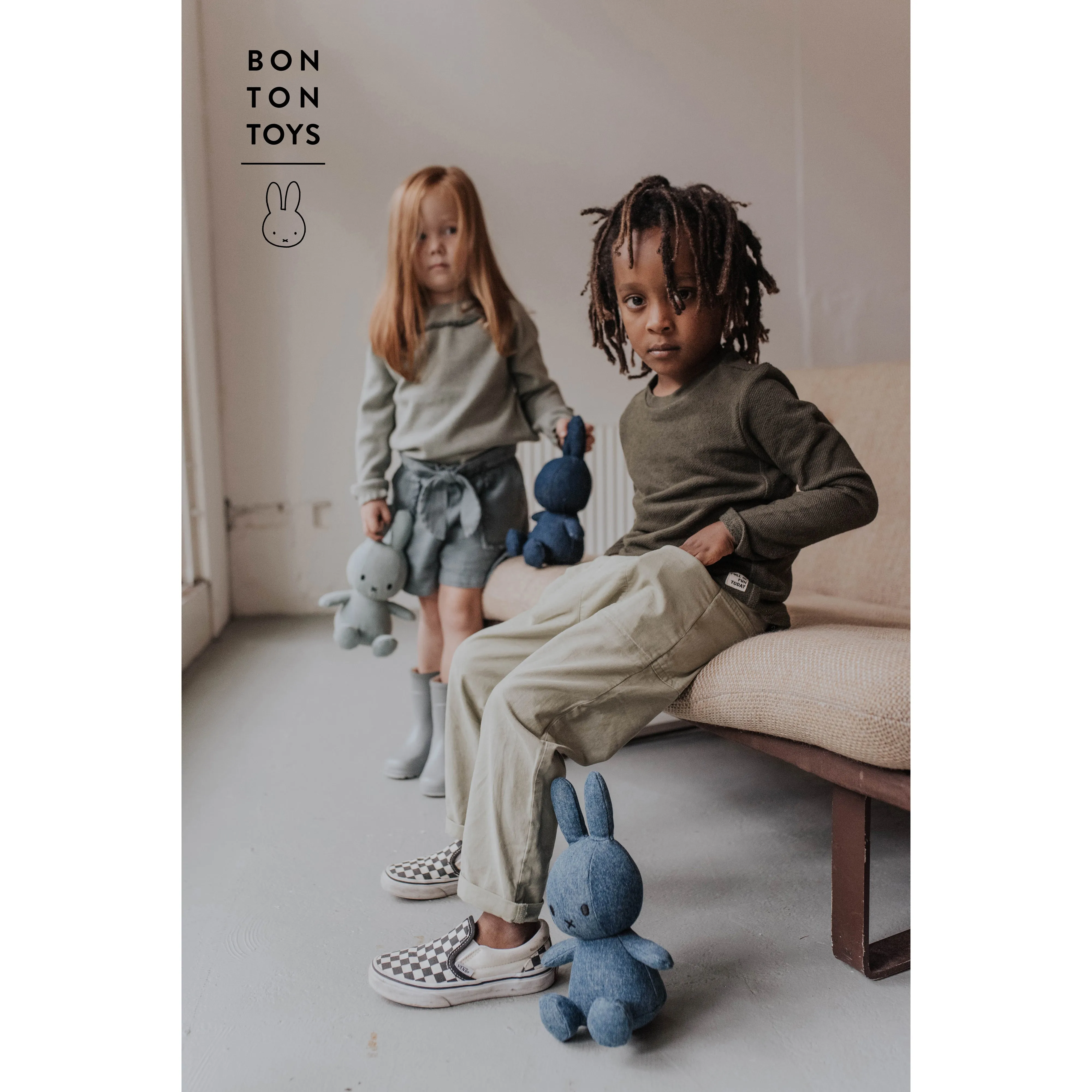 Miffy Sitting Mid Wash Denim - 33cm