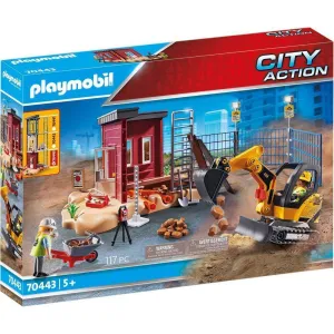 Mini Excavator with Building Section