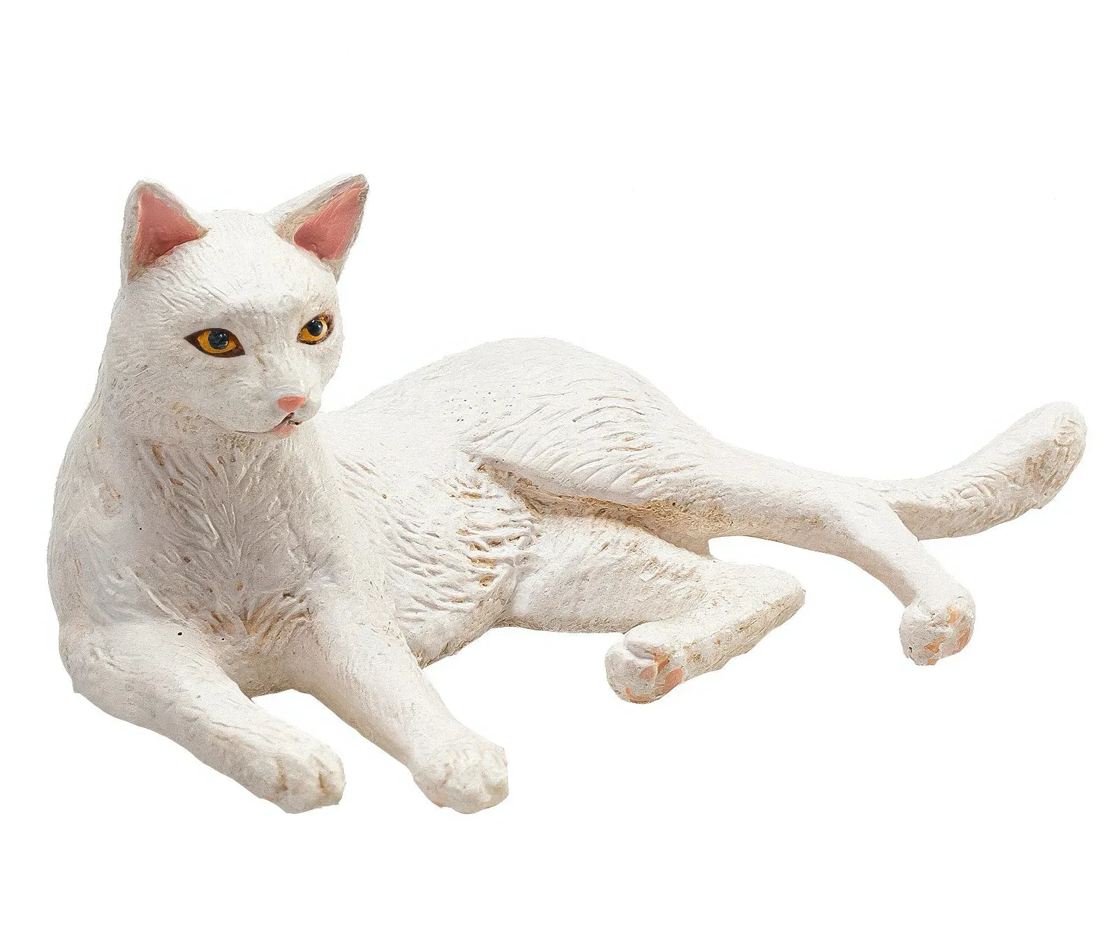 Mojo 387368 Farmland Lying Cat White Figure