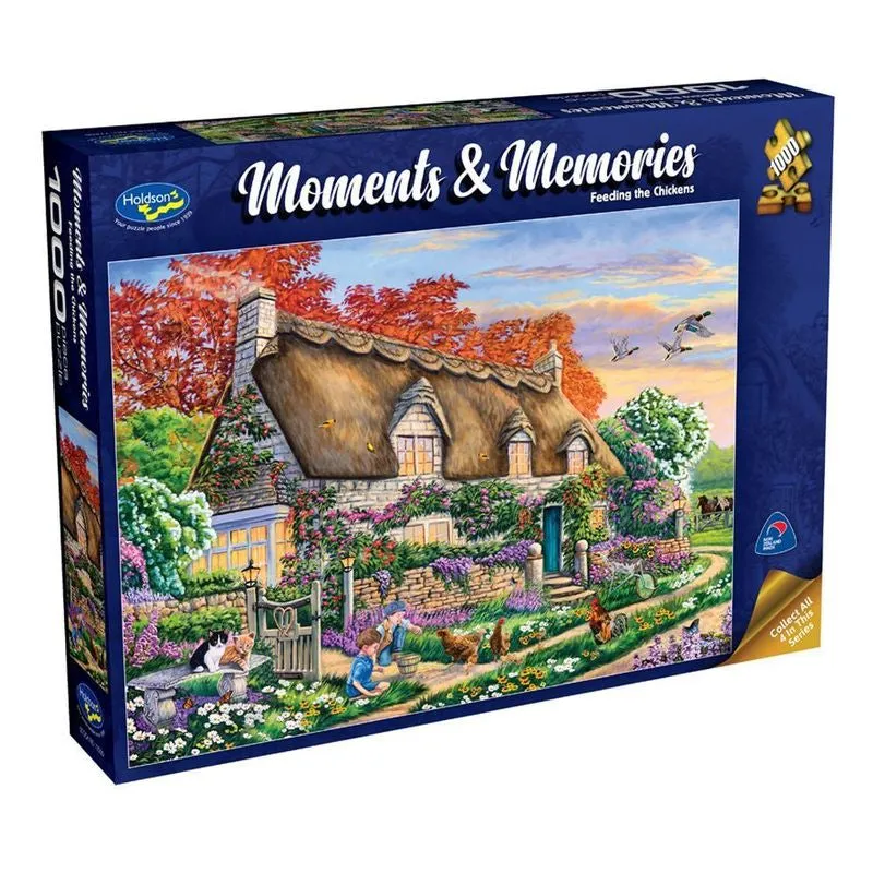 Moments & Memories Feeding The Chickens 1000 Piece Puzzle