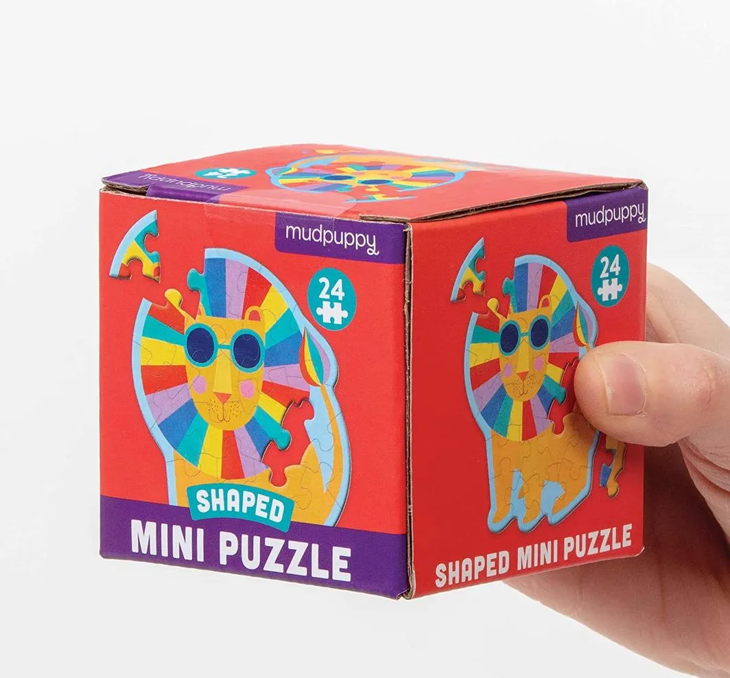 Mud Puppy 24 Piece Shaped Mini Puzzle Rainbow Lion