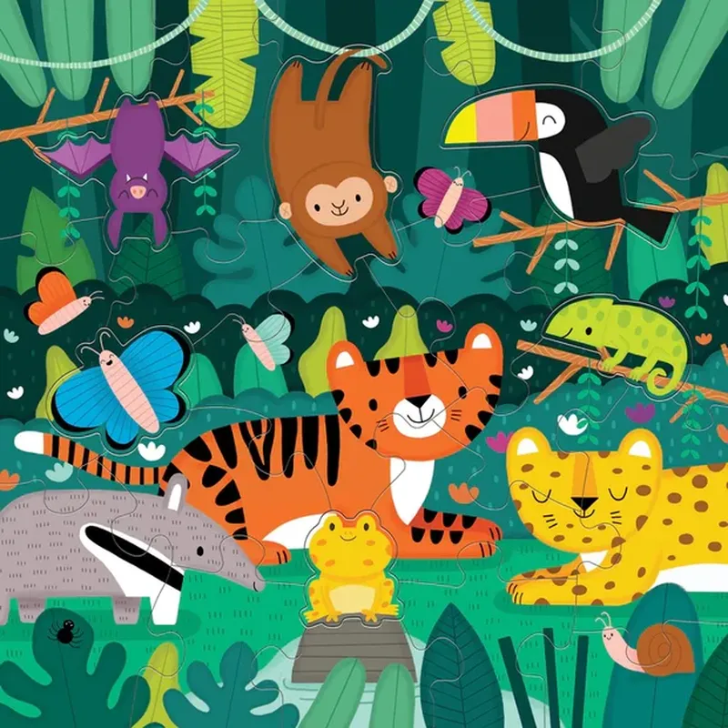 Mud Puppy 25 Piece Floor Puzzle Rainforest
