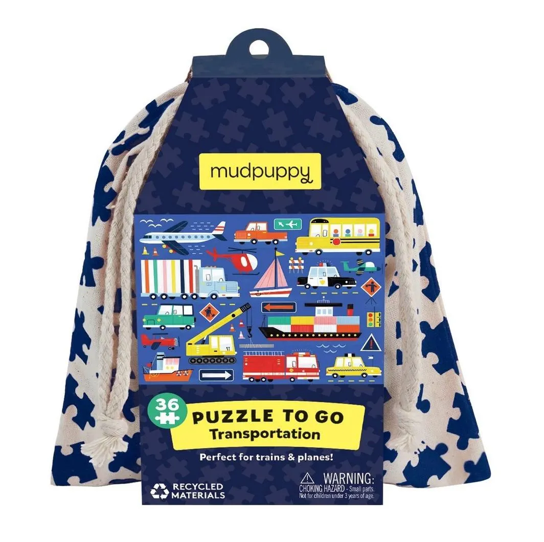 Mud Puppy 36 Piece Puzzle To Go Transportation