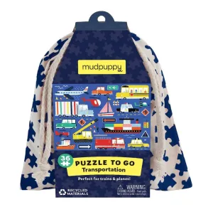 Mud Puppy 36 Piece Puzzle To Go Transportation