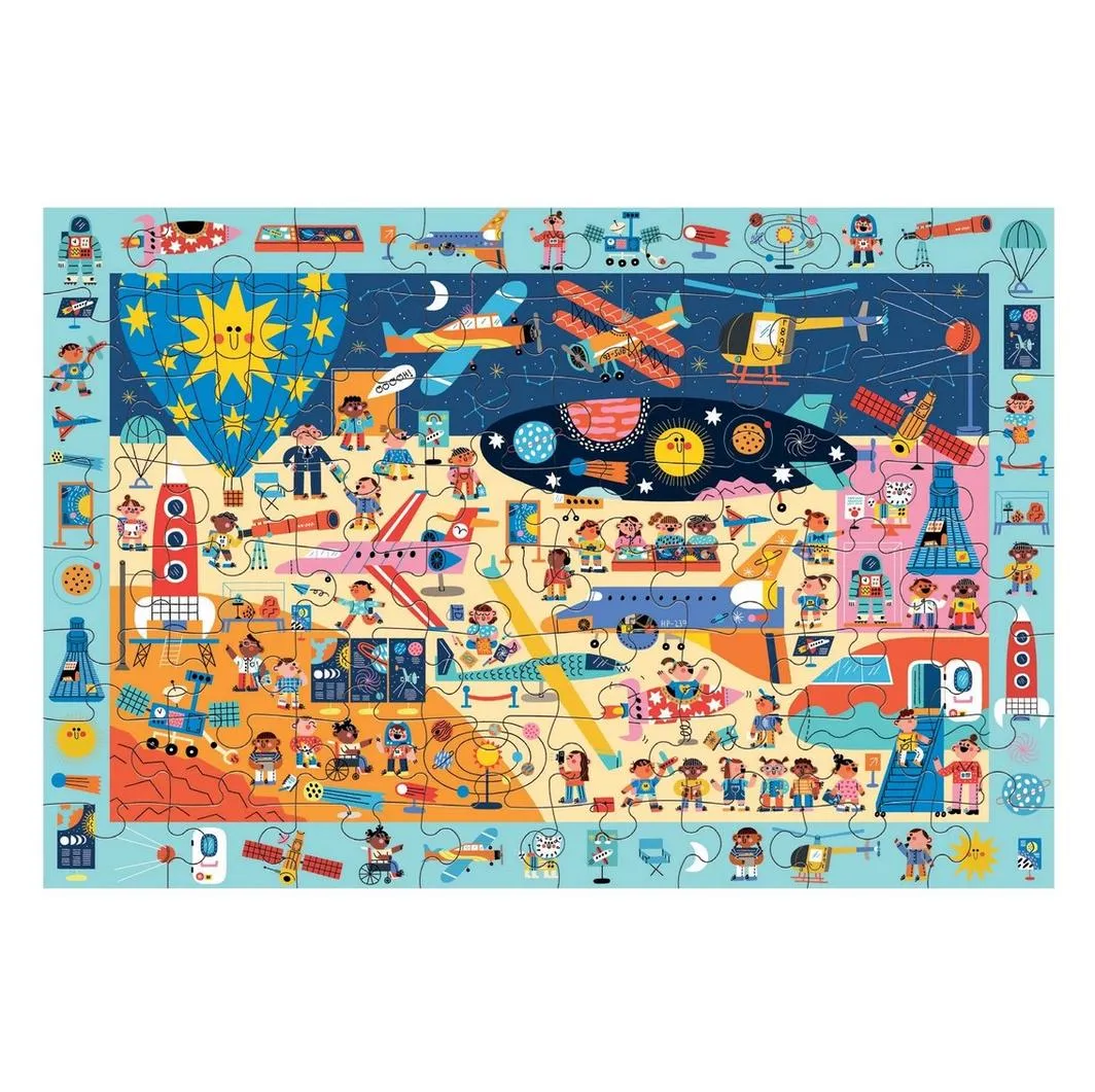 Mud Puppy 64 Piece SeaRCh & Find Puzzle At The Museum Air And Space
