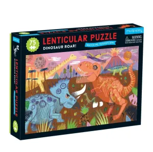 Mud Puppy 75 Piece Lenticular Puzzle Dinosaur Roar!