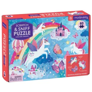 Mud Puppy Scratch & Sniff 60 Piece Puzzle Unicorn Dreams
