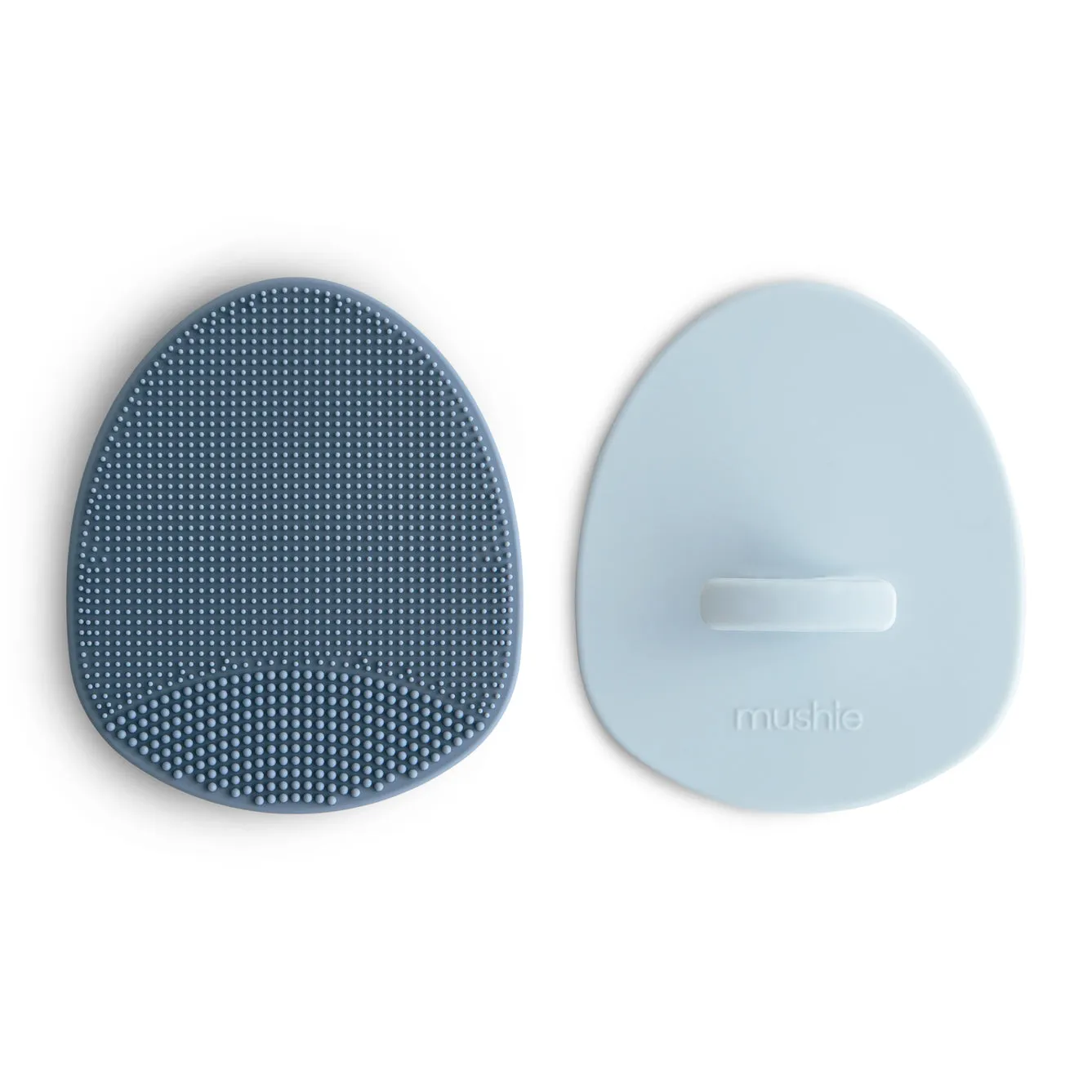 Mushie Cradle Cap Brush 2-Pack | Tradewinds   Periwinkle
