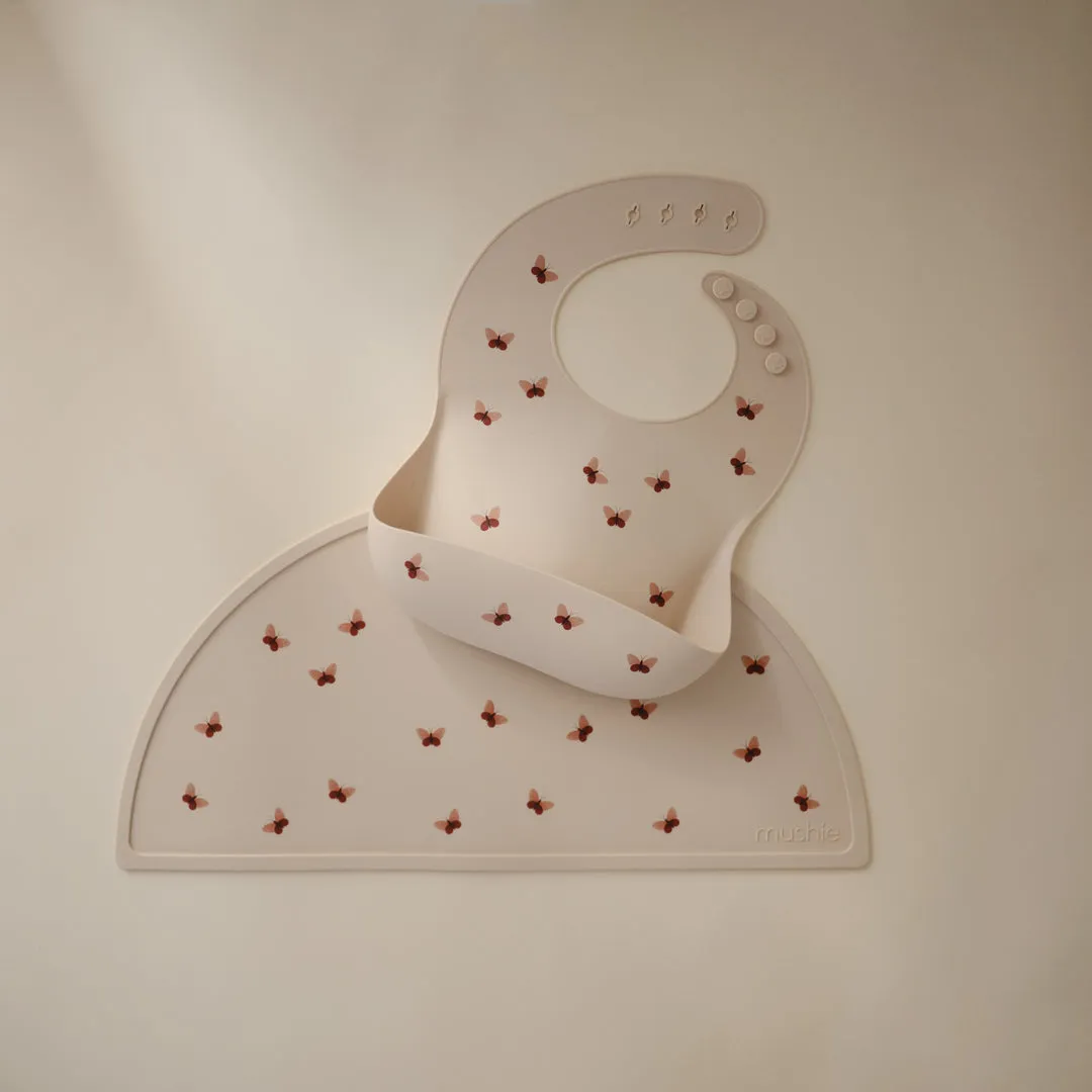 Mushie Silicone Baby Bib | Butterfly