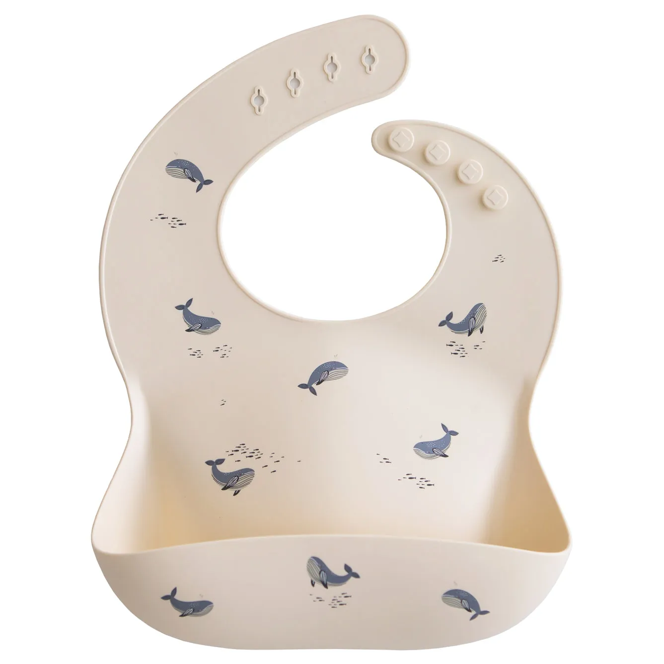 Mushie Silicone Baby Bib | Whales