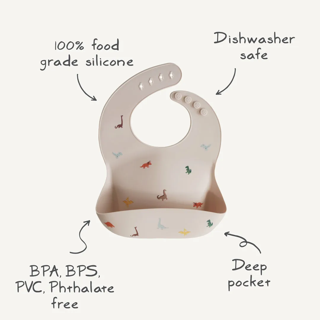 Mushie Silicone Baby Bib | Whales