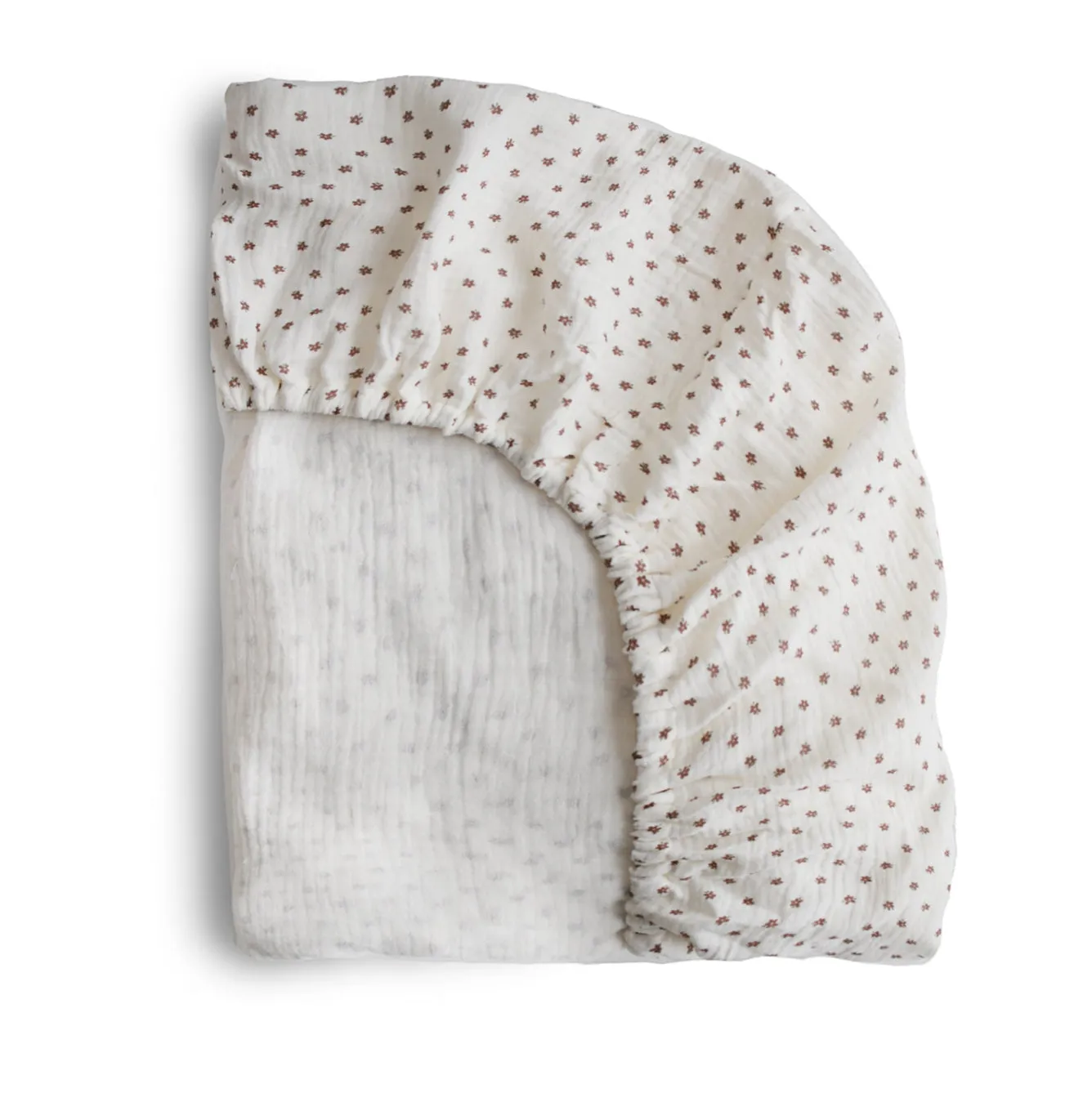 Mushie Soft Muslin Cot Fitted Sheet | Bloom
