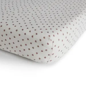 Mushie Soft Muslin Cot Fitted Sheet | Bloom
