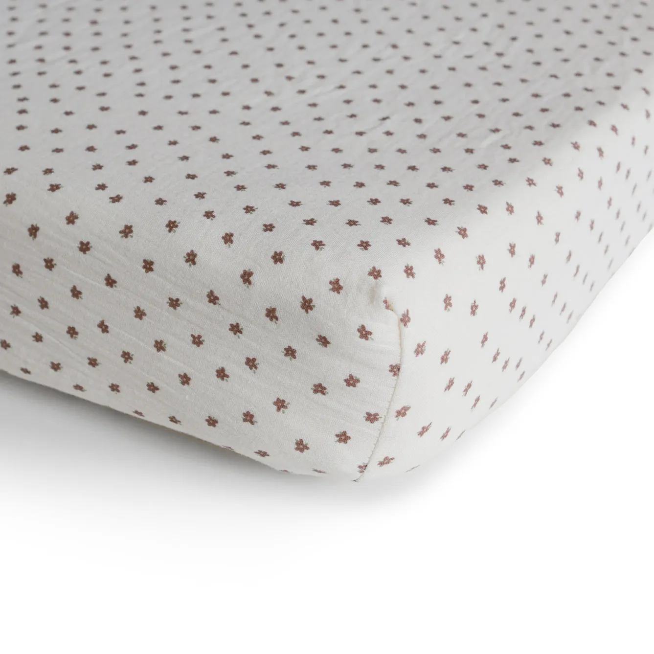 Mushie Soft Muslin Cot Fitted Sheet | Bloom