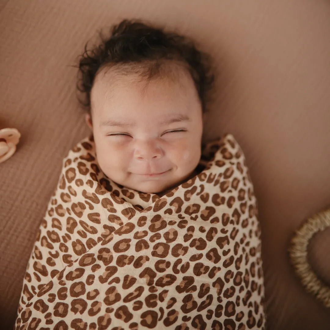 Mushie Swaddle | Leopard