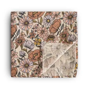 Mushie Swaddle | Retro Flowers