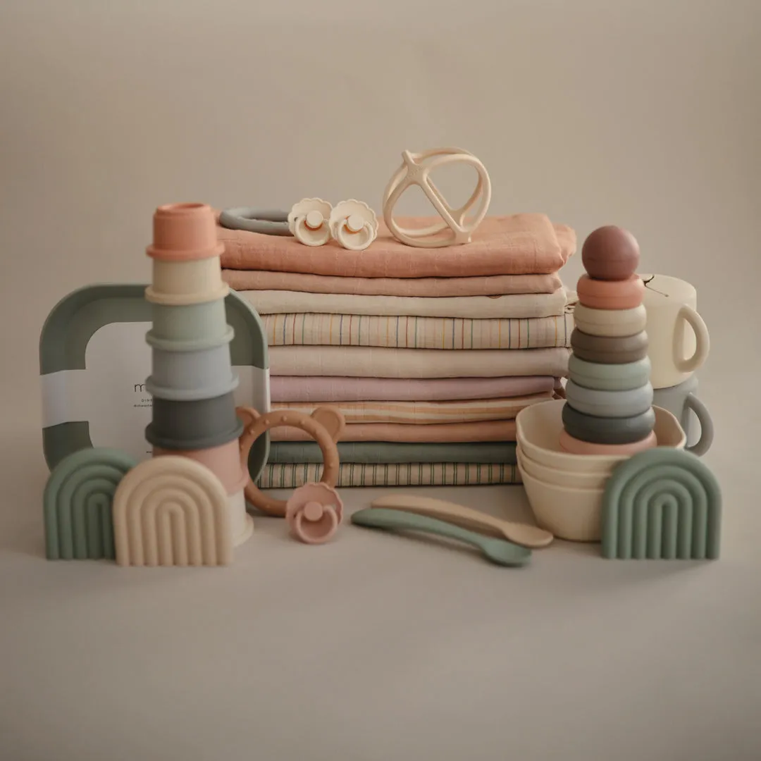 Mushie Swaddle | Retro Stripes