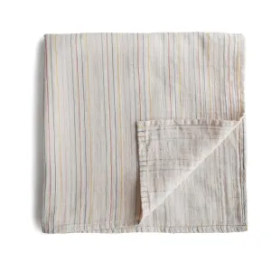 Mushie Swaddle | Retro Stripes