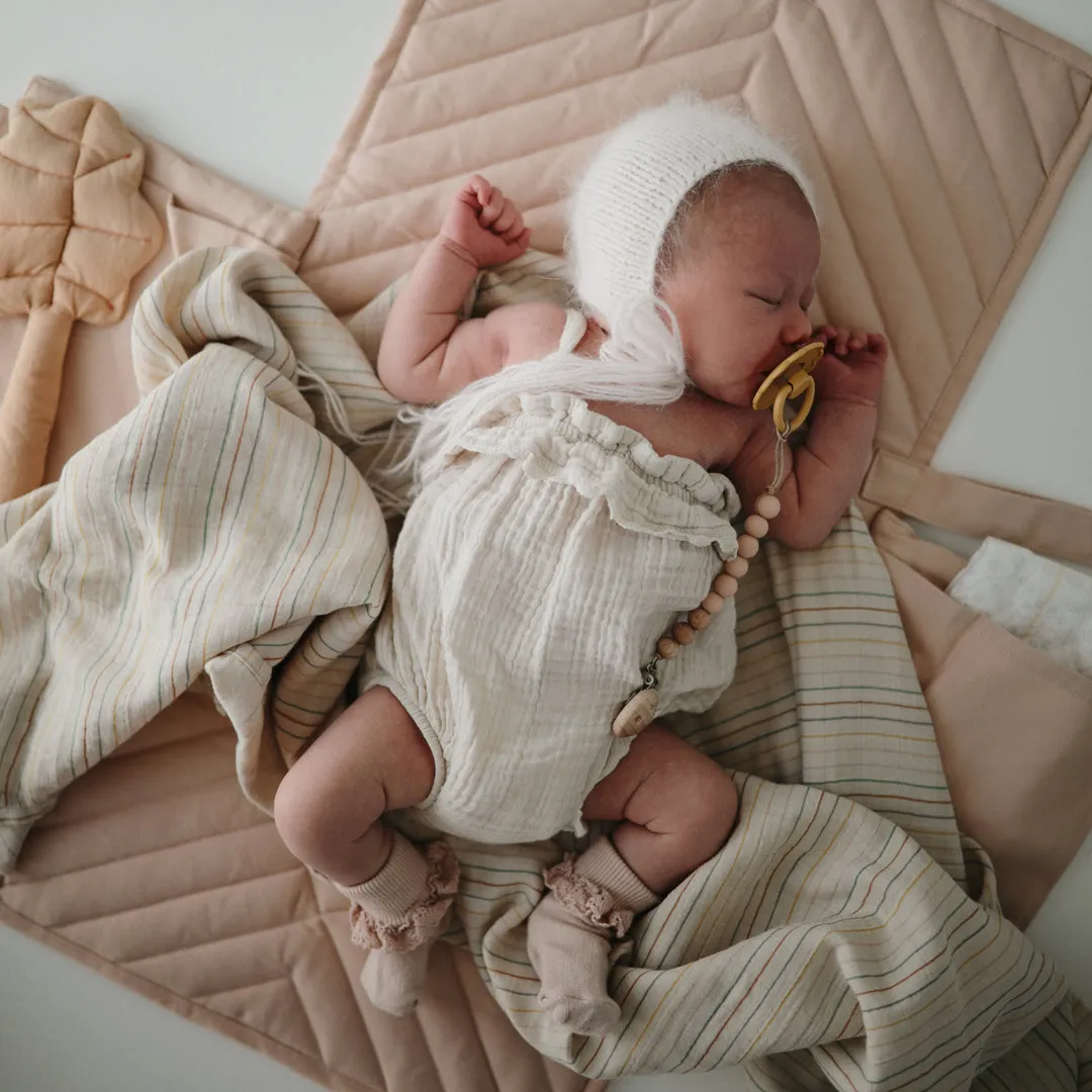 Mushie Swaddle | Retro Stripes