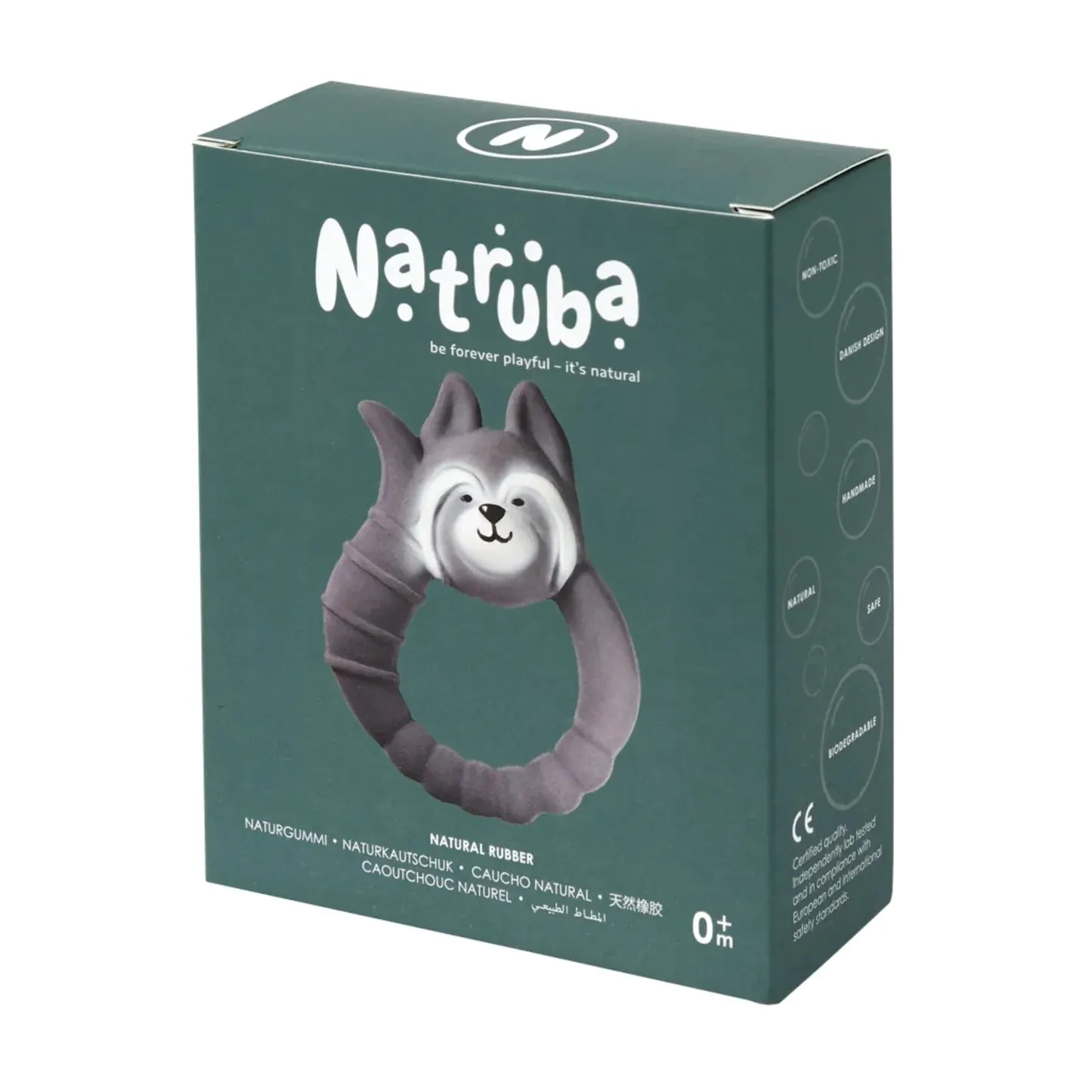 Natruba: Natural Rubber Teether - Racoon