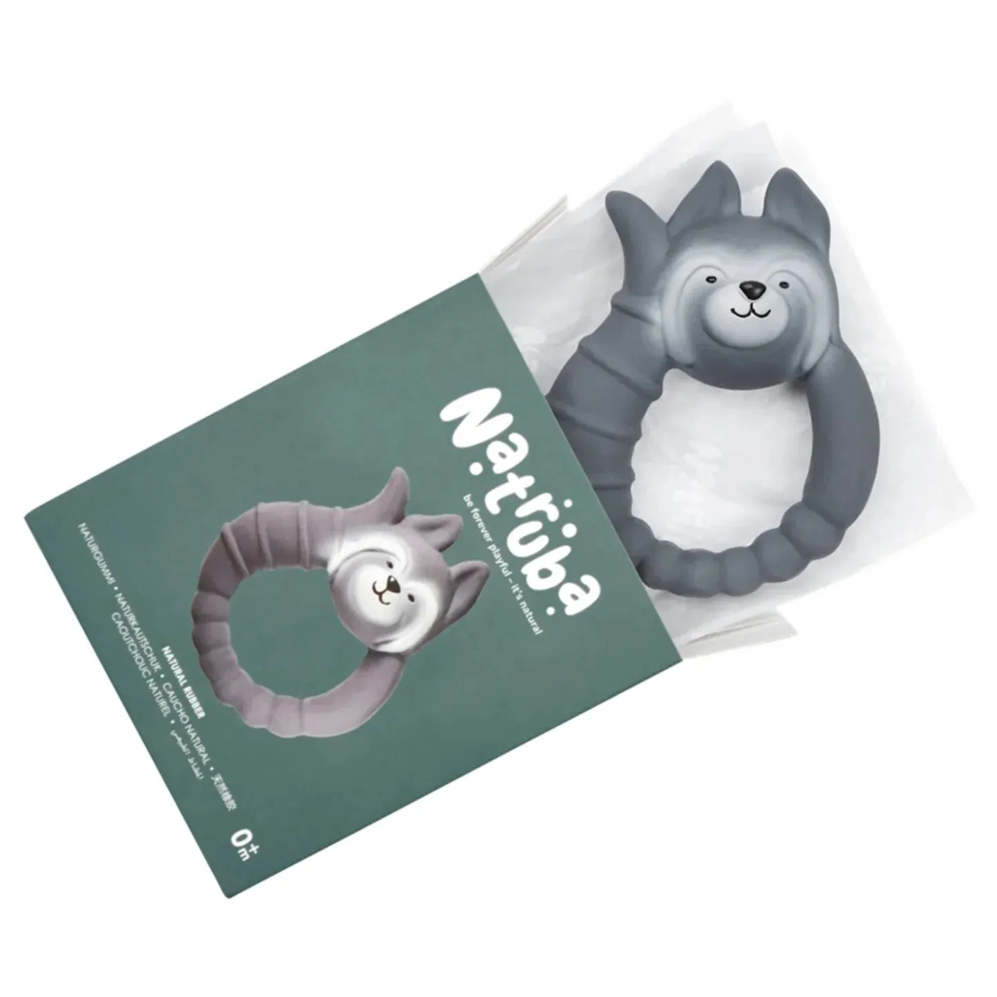 Natruba: Natural Rubber Teether - Racoon