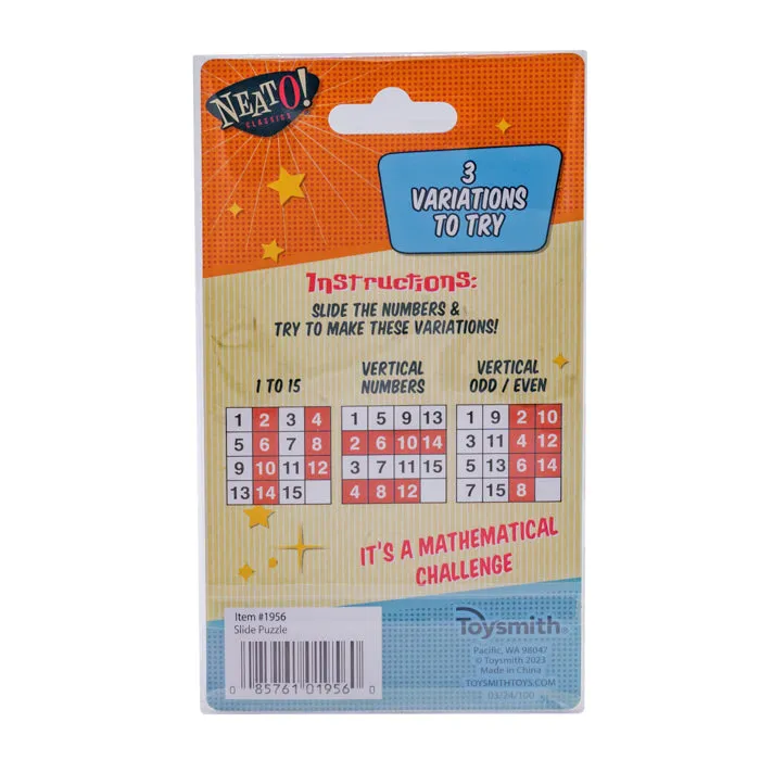 Neato! Number Slide Puzzle Brain Teaser